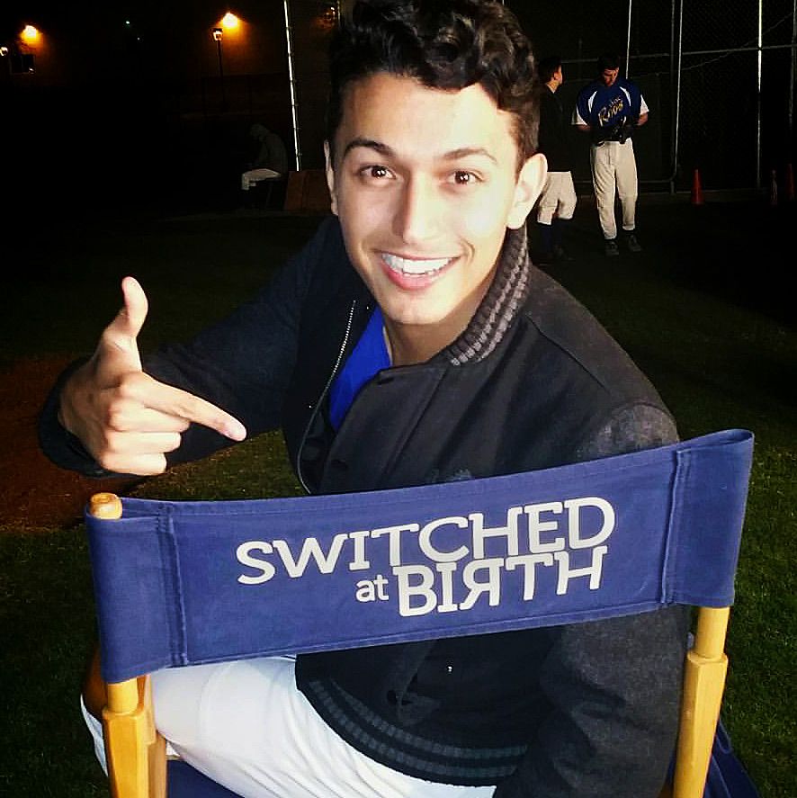 Paul on set for Switched at Birth
