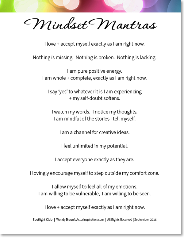Monthly Mindset Mantra